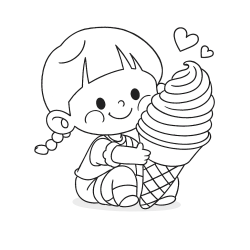 Desenho de Sorvetes para colorir e imprimir: número 11