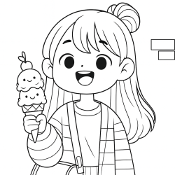 Desenho de Sorvetes para colorir e imprimir: número 16