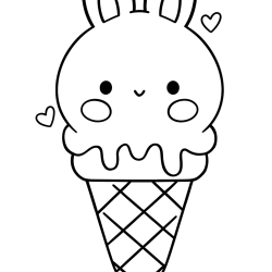 Desenho de Sorvetes para colorir e imprimir: número 17