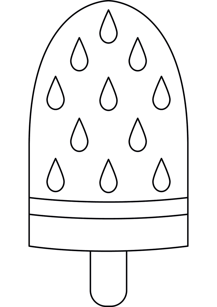Desenho de Sorvetes para colorir e imprimir: número 19