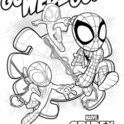 Desenho de Spidey e Seus Amigos Espetaculares para colorir e imprimir: número 2
