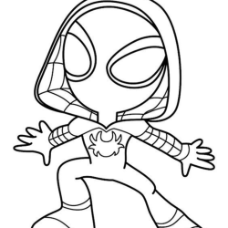 Desenho de Spidey e Seus Amigos Espetaculares para colorir e imprimir: número 3