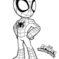 Desenho de Spidey e Seus Amigos Espetaculares para colorir e imprimir: número 5
