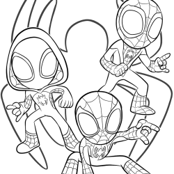 Desenho de Spidey e Seus Amigos Espetaculares para colorir e imprimir: número 6