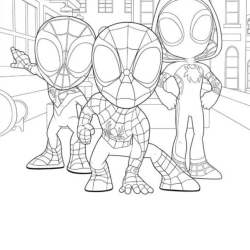 Desenho de Spidey e Seus Amigos Espetaculares para colorir e imprimir: número 8