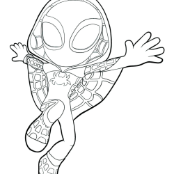 Desenho de Spidey e Seus Amigos Espetaculares para colorir e imprimir: número 9