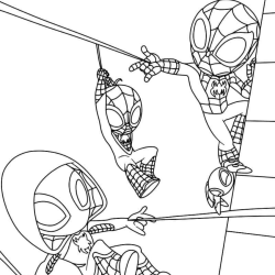 Desenho de Spidey e Seus Amigos Espetaculares para colorir e imprimir: número 11