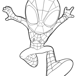 Desenho de Spidey e Seus Amigos Espetaculares para colorir e imprimir: número 12
