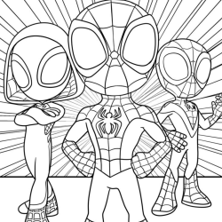Desenho de Spidey e Seus Amigos Espetaculares para colorir e imprimir: número 16
