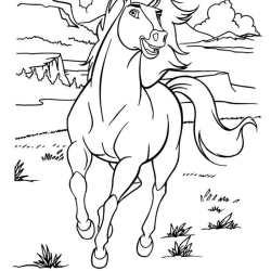 Desenho de Spirit para colorir e imprimir: número 1