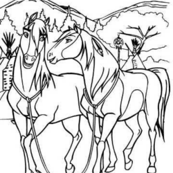 Desenho de Spirit para colorir e imprimir: número 5