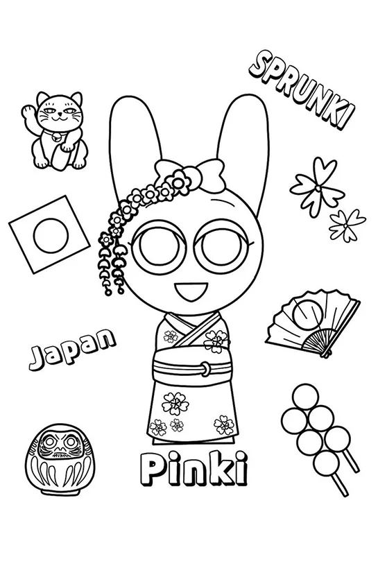 Desenho de Sprunki para colorir e imprimir: número 11