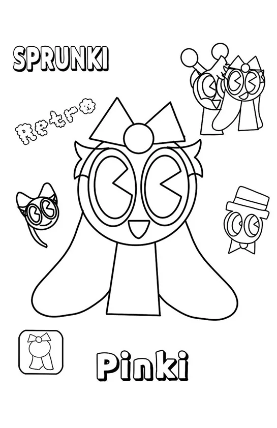 Desenho de Sprunki para colorir e imprimir: número 13