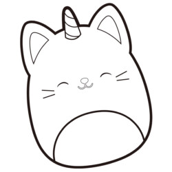 Desenho de Squishmallow para colorir e imprimir: número 3