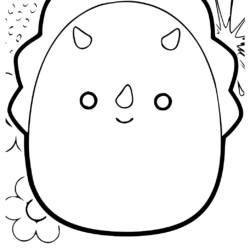 Desenho de Squishmallow para colorir e imprimir: número 6