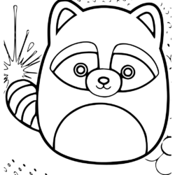 Desenho de Squishmallow para colorir e imprimir: número 7
