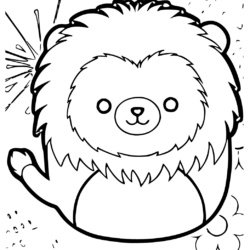 Desenho de Squishmallow para colorir e imprimir: número 8