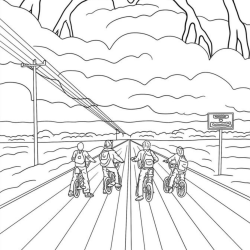 Desenho de Stranger Things para colorir e imprimir: número 1