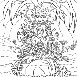 Desenho de Stranger Things para colorir e imprimir: número 2