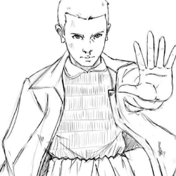 Desenho de Stranger Things para colorir e imprimir: número 5