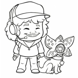 Desenho de Stranger Things para colorir e imprimir: número 8