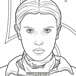 Desenho de Stranger Things para colorir e imprimir: número 10