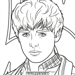 Desenho de Stranger Things para colorir e imprimir: número 11