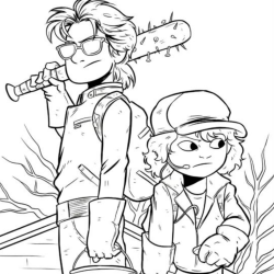 Desenho de Stranger Things para colorir e imprimir: número 12