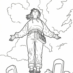 Desenho de Stranger Things para colorir e imprimir: número 13