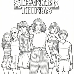 Desenho de Stranger Things para colorir e imprimir: número 15