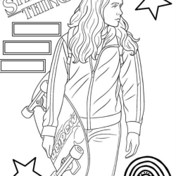 Desenho de Stranger Things para colorir e imprimir: número 16