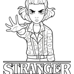 Desenho de Stranger Things para colorir e imprimir: número 18