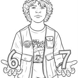 Desenho de Stranger Things para colorir e imprimir: número 19