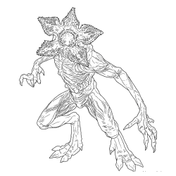 Desenho de Stranger Things para colorir e imprimir: número 22