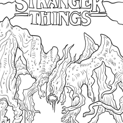 Desenho de Stranger Things para colorir e imprimir: número 23