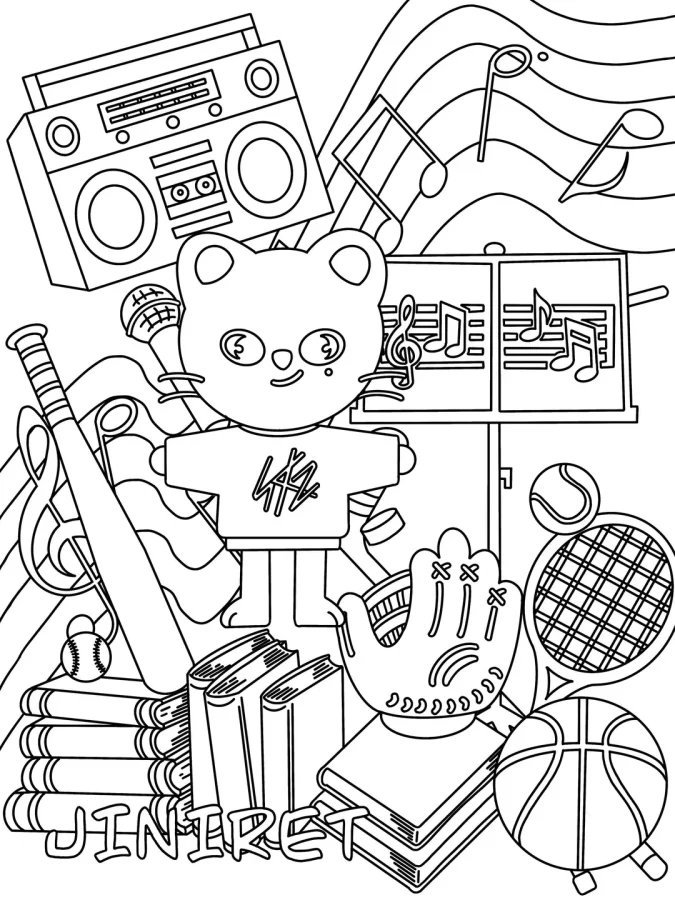 Desenho de Stray Kids para colorir e imprimir: número 2