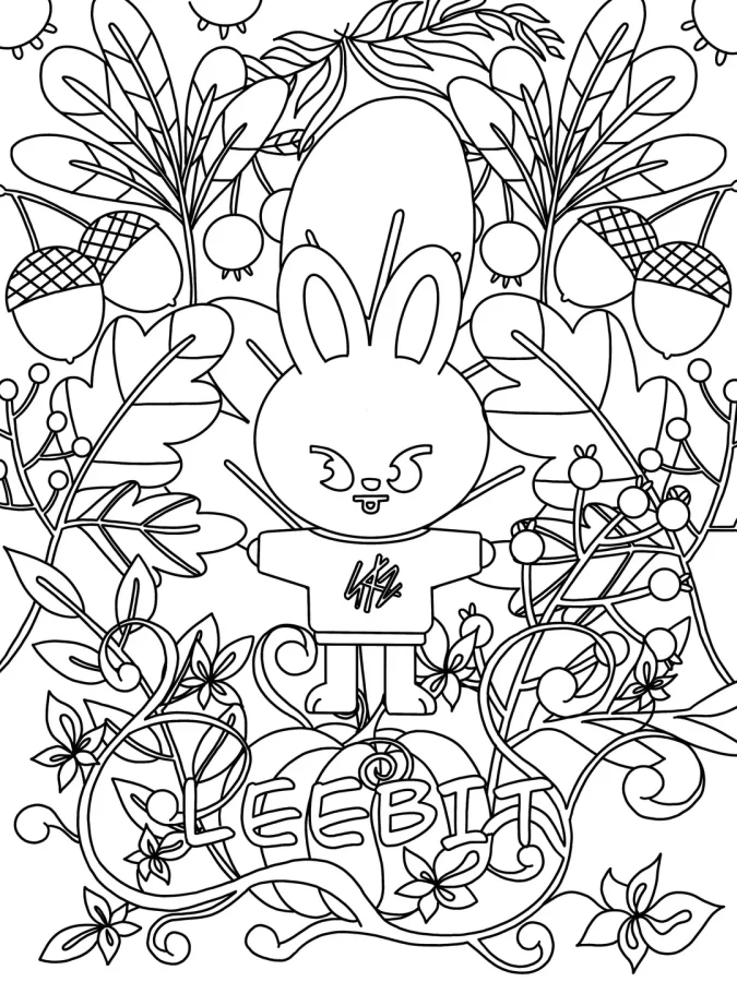 Desenho de Stray Kids para colorir e imprimir: número 3