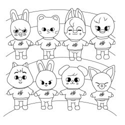 Desenho de Stray Kids para colorir e imprimir: número 6