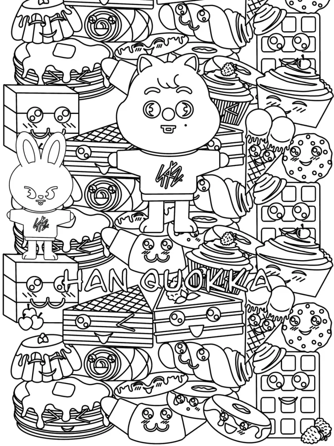 Desenho de Stray Kids para colorir e imprimir: número 12