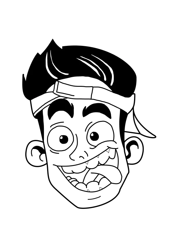 Desenho de Stumble Guys para colorir e imprimir: número 1