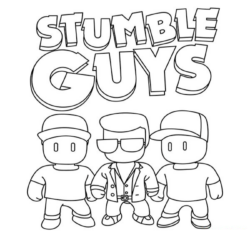 Desenho de Stumble Guys para colorir e imprimir: número 2