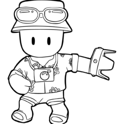 Desenho de Stumble Guys para colorir e imprimir: número 5