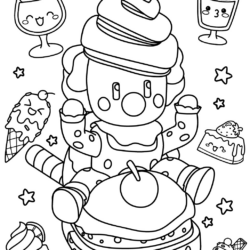 Desenho de Stumble Guys para colorir e imprimir: número 6