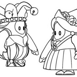Desenho de Stumble Guys para colorir e imprimir: número 7