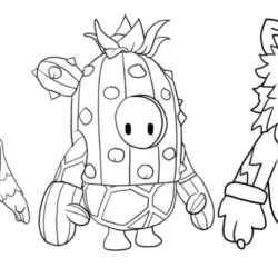 Desenho de Stumble Guys para colorir e imprimir: número 8