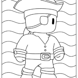 Desenho de Stumble Guys para colorir e imprimir: número 9