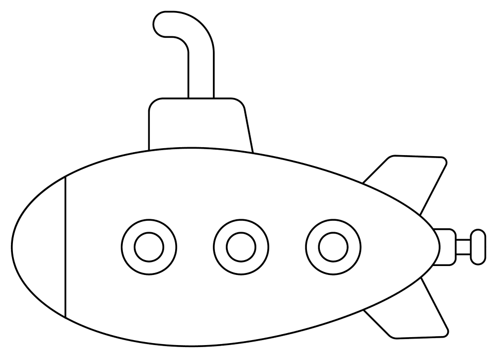 Desenho de Subaquático para colorir e imprimir: número 1