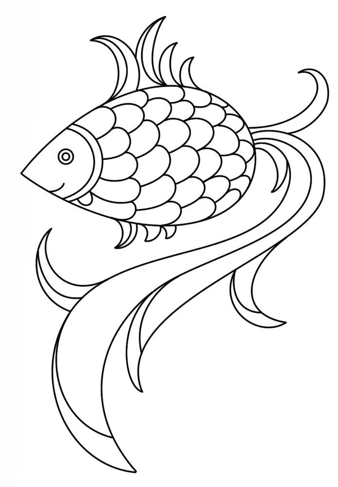 Desenho de Subaquático para colorir e imprimir: número 3