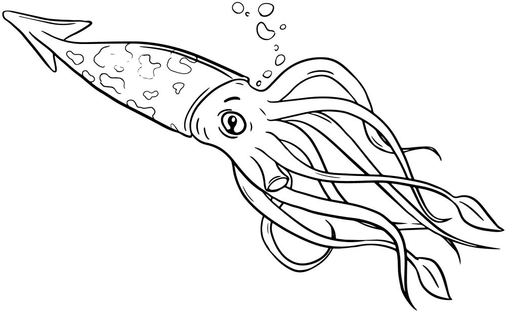 Desenho de Subaquático para colorir e imprimir: número 42