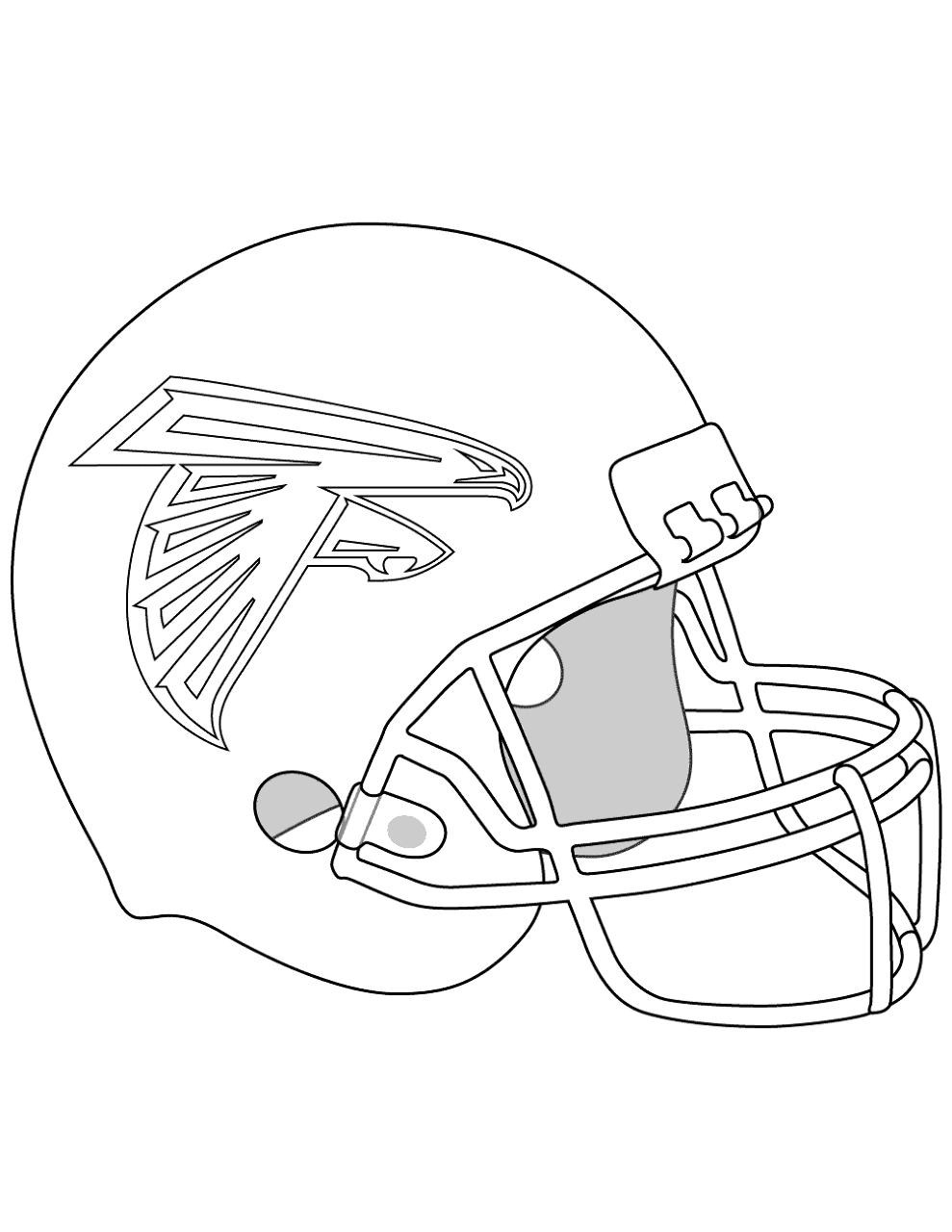 Desenho de Super Bowl Sunday para colorir e imprimir: número 2
